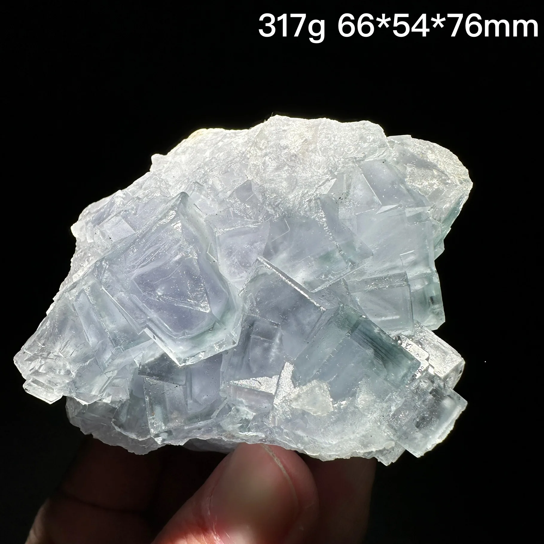 100% Natural China hu nan Xianghualing green Vitreous Transparent Fluorite Specimen Calcite Healing Crystal Stone