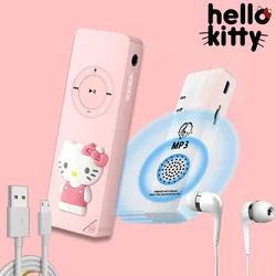 Hello Kitty-reproductor de Mp3 portátil, Mini reproductor de música portátil Kawaii, reproductores de música, Walkman, deportes, E-book, regalos