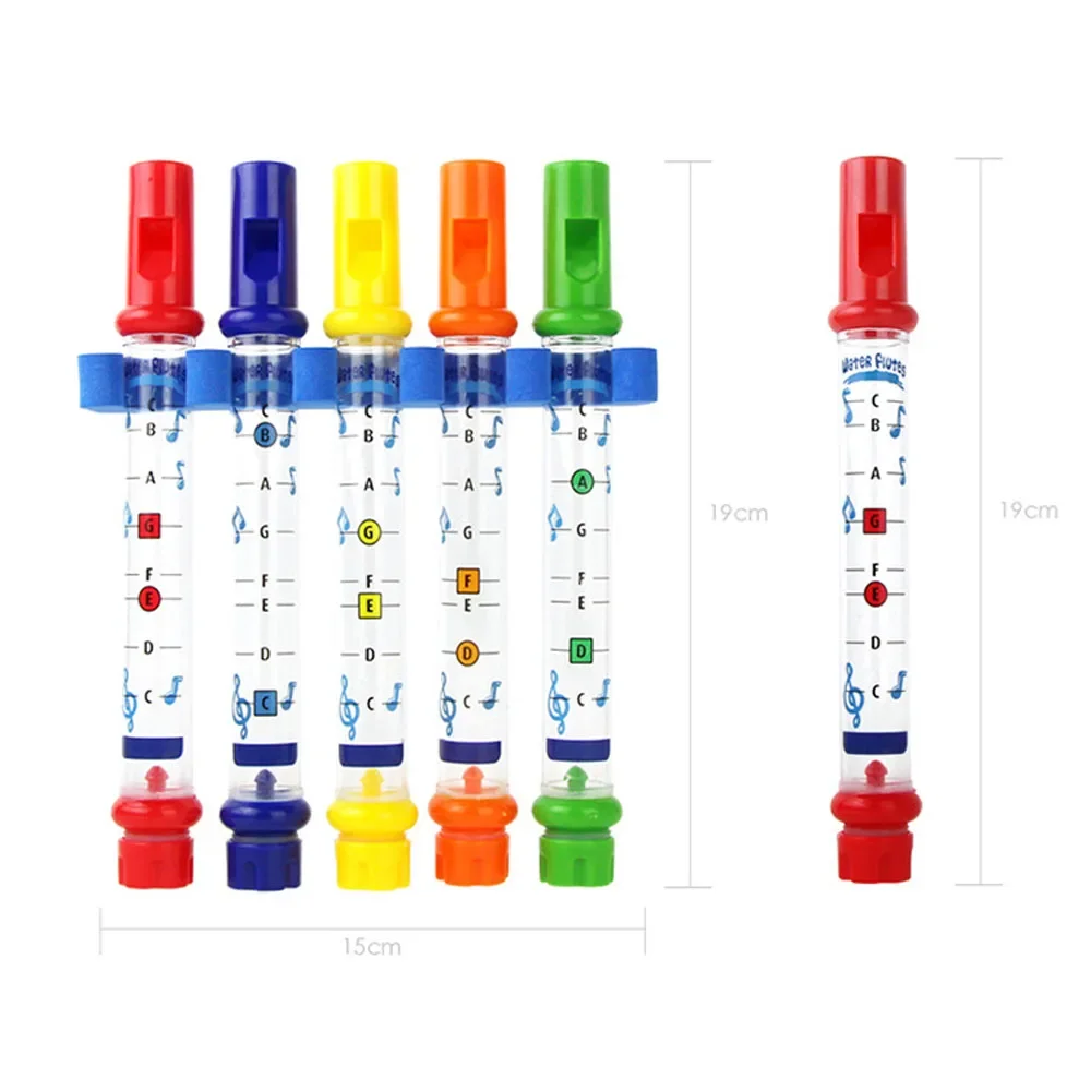 5pcs/set Kids Colorful Water Flutes Bath Tub Tunes Toys Fun Playing Musical Sounds Children Musical Toys for Bath Products New