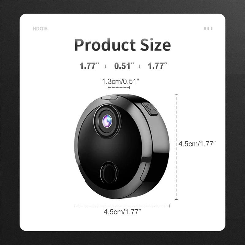 Wifi Mini Camera Rechargeable 1080P HD Micro Body Cameras Video Sound Recorder Surveillance App Remote Monitor for Home Office