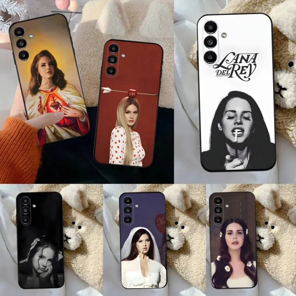 L-Lana Del Rey Singer  Phone Case For Samsung S24,23,22,30,21,10,9,Ultra,Plus,Lite,FE,5G Black Soft Case