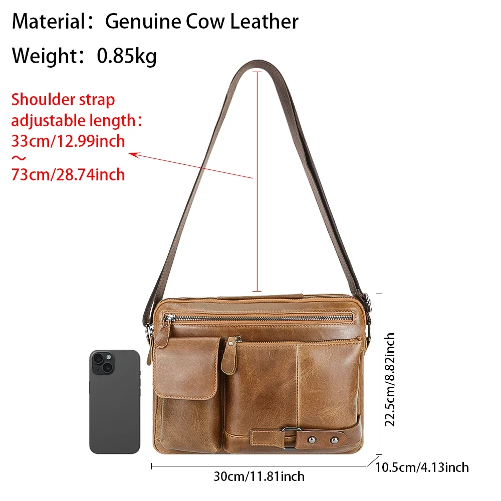 Urban Master Retro Messenger Bag, Grote Capaciteit Business Pack, Casual Forensenschouder Crossbody Tassen 1716