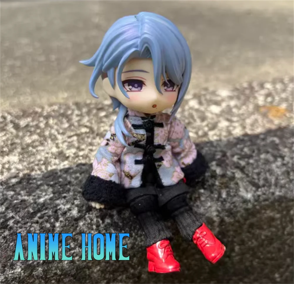 Head Shell Game Genshin Impact Kamisato Ayato Role Cos Handmade OB11 Hair Paint Ear Tail Detachable Toy Model Cosplay Gift