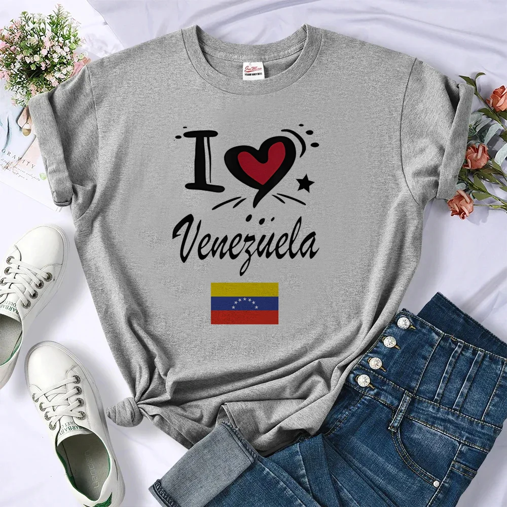 

Venezuela Tee women funny streetwear t-shirts female designer anime clothes