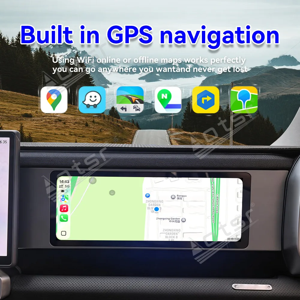 For Jetour Traveller T2 Shanhai T2 2023-2026 Passenger Seat Copilot Touch Entertainment Screen Car Head Unit Monitor GPS CarPlay