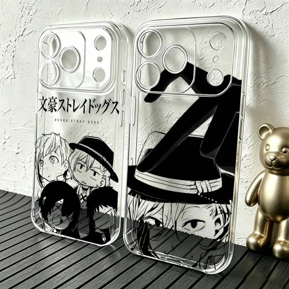 Bungo Stray Dogs Phone Case Transparent Silicone Soft For iPhone 17 16 15 14 13 12 11 Mini Pro Max Plus