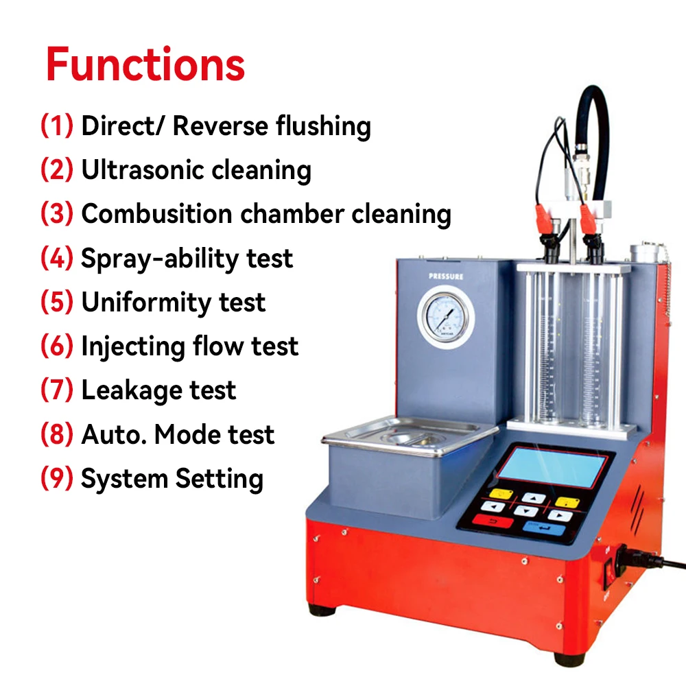 Launch Car Fuel Injector Heating Cleaning & Tester Machine Ultrasonic Cleaner Gasonline Fuel Injector  110V 220V