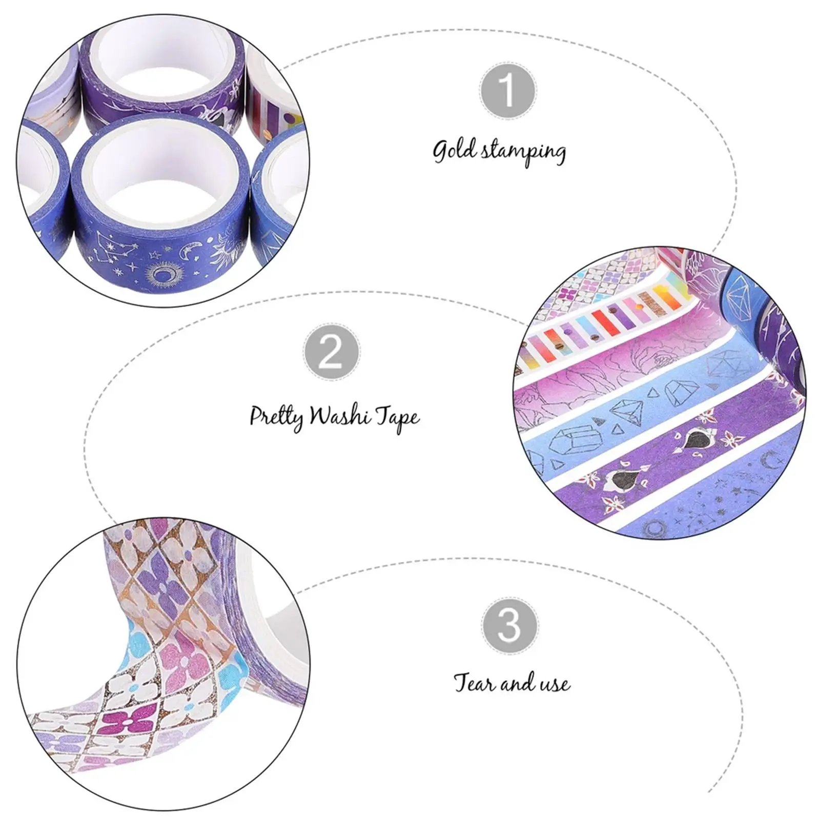 12/27X Gilding Washi Tape Adhesive Scrapbooking Photo Album Card Paper DIY