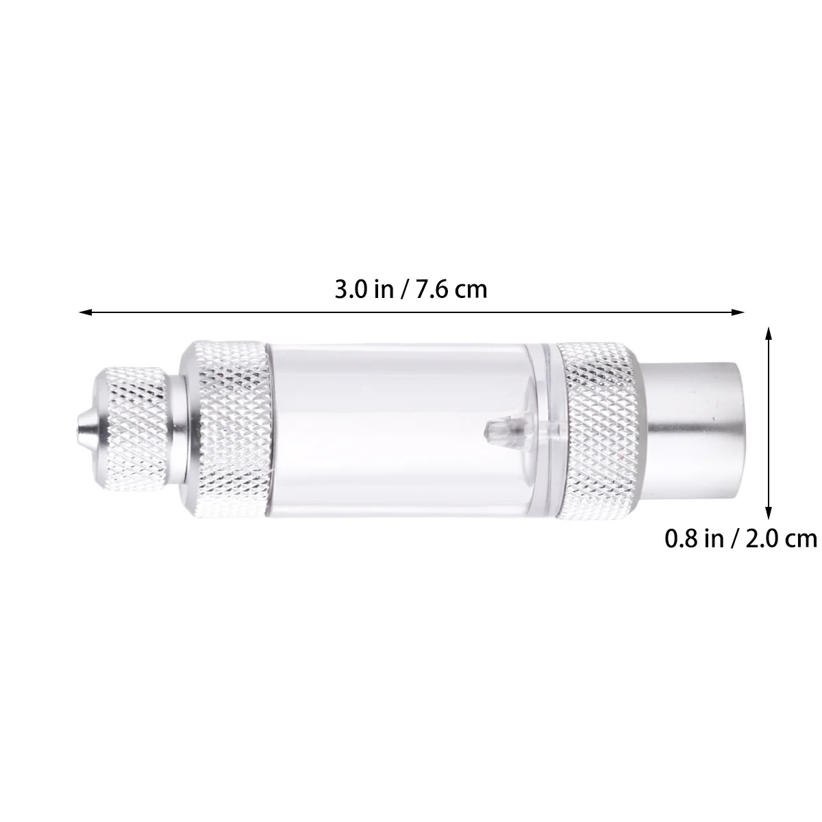 

Co2 Bubble Counter Silver Aluminum Non-Return Check Valve For Aquarium Plant Tank Dioxide Measurement Device Bubbling Tool
