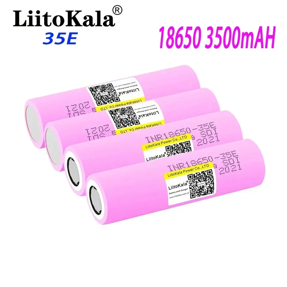 New 100% Original  LiitoKala INR18650 35E 3.7V 3500mAh 20A Discharge INR18650 35E 18650 Li-ion Battery 3.7v Rechargable Battery