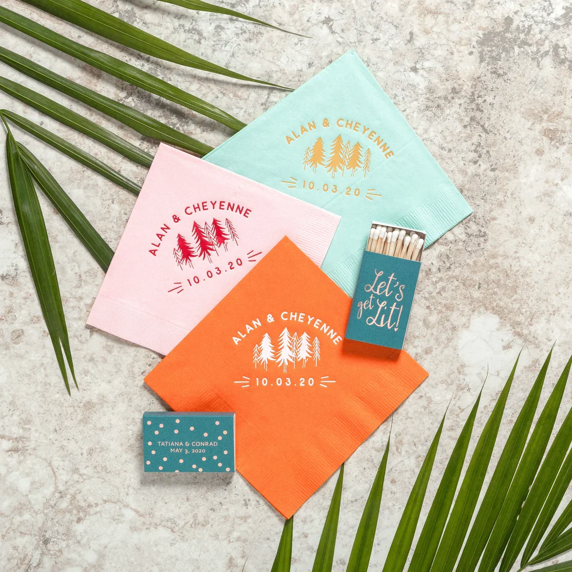 

50 шт. лесные свадебные коктейльные салфетки - персонализированные салфетки для свадьбы и вечеринки, свадебный декор, салфетки с тиснением из фольги, декор для бара, D