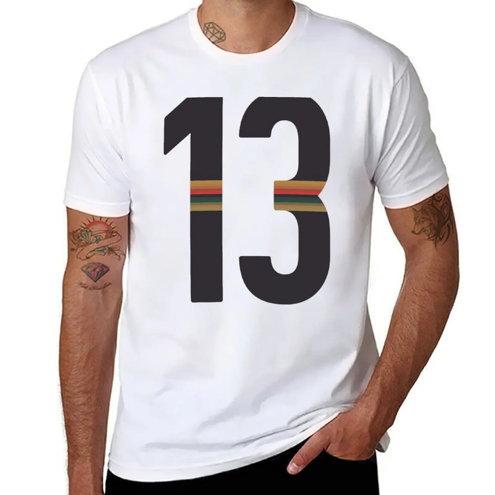 

Striped 13 - Version 1 T-Shirt t shirt personalised t shirt man cotton T-Shirt