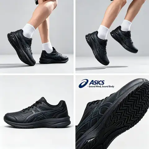 ASICS Men Running Shoes Leather Upper Comfort Durable Lace Up Casual Sports Sneakers 1131A059-001