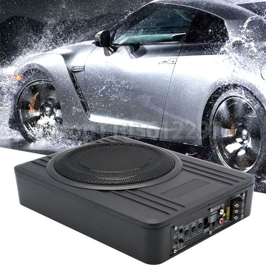 8/10Inch CarSubwoofer Audio 600W High-power Aluminum Alloy Speaker Underseat Woofer Modification Ultra-thin Amplified Subwoofer