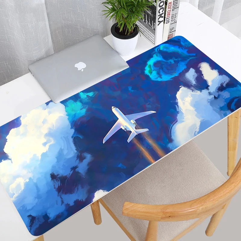 Space Large HD Mouse Pad Mechanical Keyboard Pad PC Spacecraft Anime Mousepad Laptop Gaming Accessories Desk Mat Cabinet Carpet