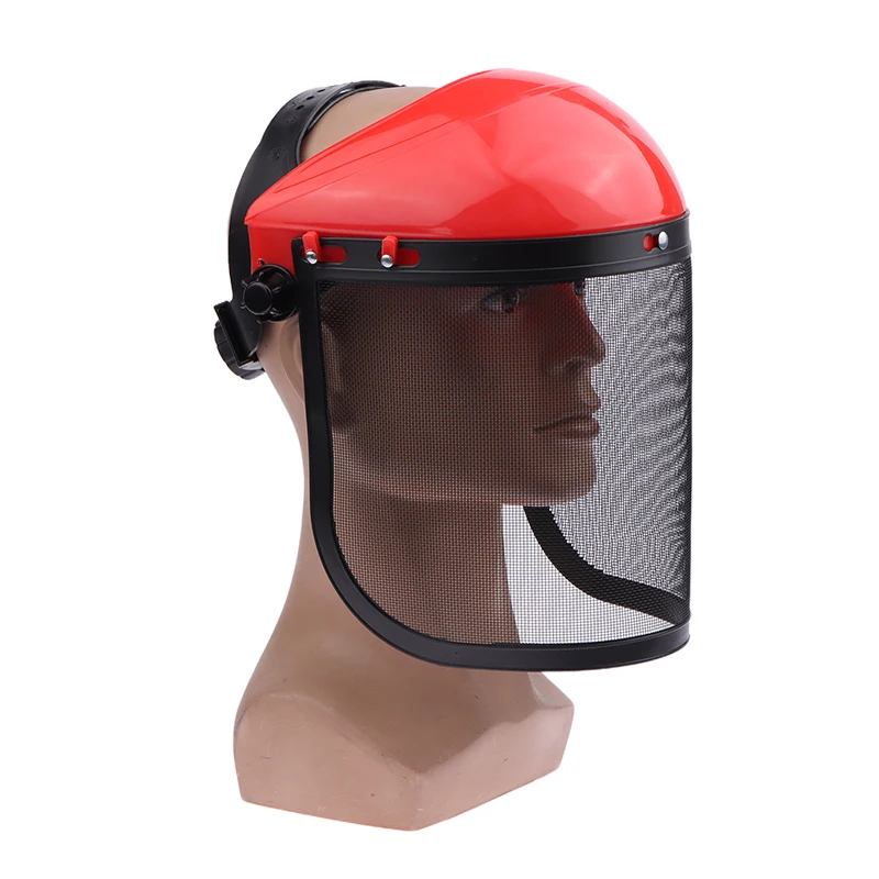 Adjustable Chainsaw Helmet New Splash Prevention Sponge Lining Protective Mask Large Mesh Metal Mesh Safety Helmet Outdoors