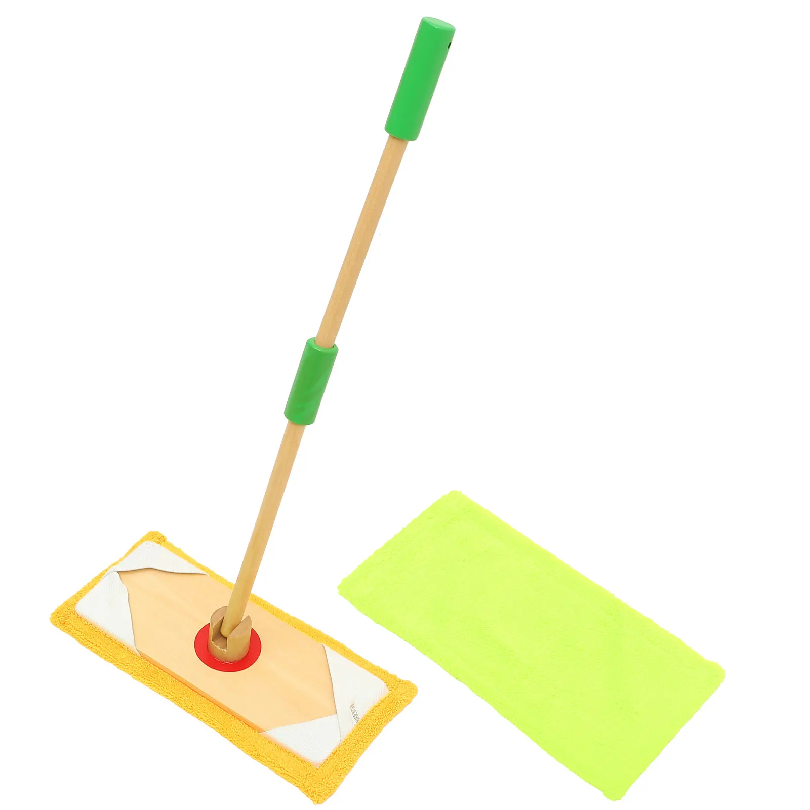

Wooden Cleaning Tool Set Kids Mop Detachable Handle Toddler Cleaning Set Mini Mop Baby Toy Simulation Plaything Educational