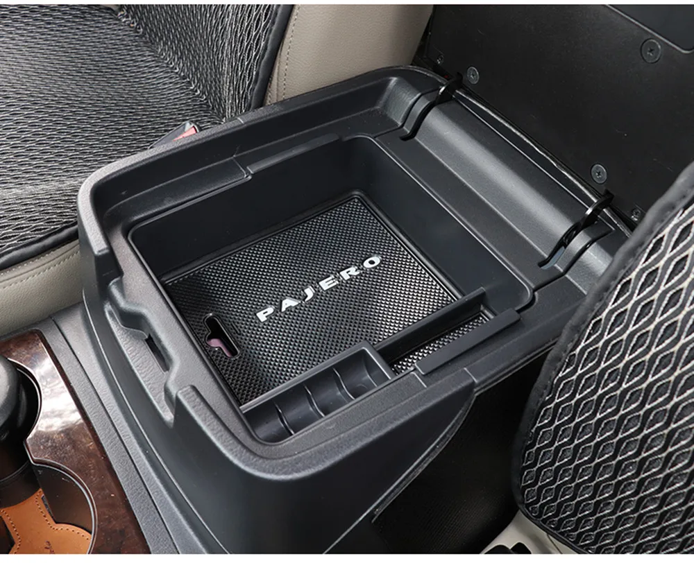 Car Armrest Box Storage Center Console Organizer Container Holder Box for Mitsubishi Pajero 2007-2019 V93V97V98 Accessories