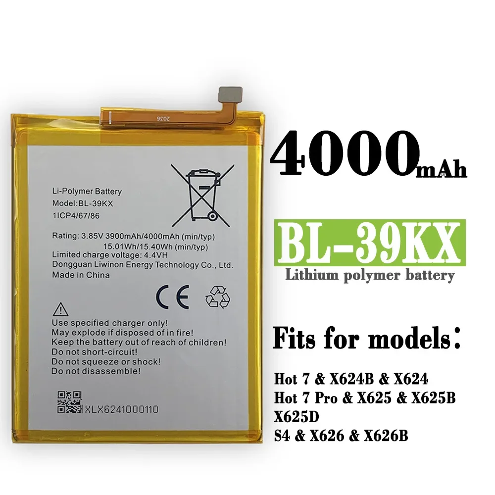 High Quality Replacement Battery For Infinix X624 Hot 7 X625 Hot 7 Pro S4 X626 X626B Mobile Phone BL-39KX Battery