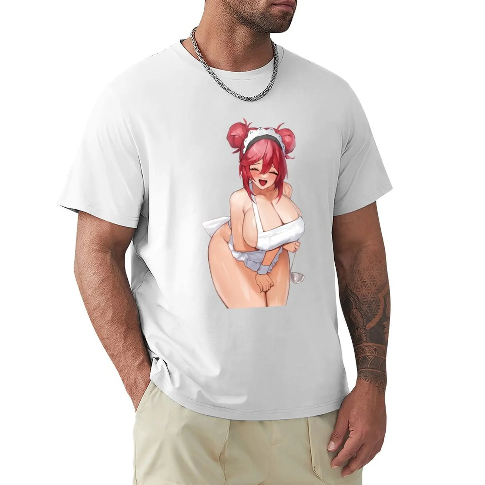 hantai anime girl nude lewd boobs T-shirt hippie clothes quick-drying plain Men's t shirts