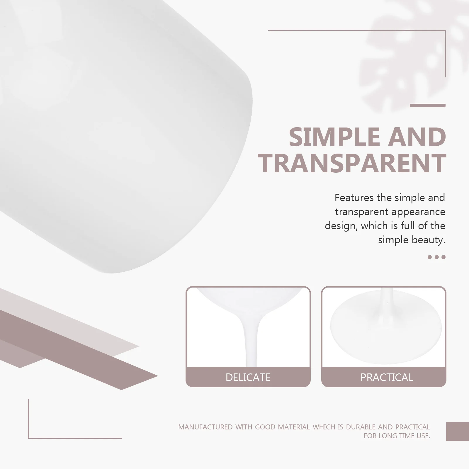 

4Pcs Plastic Wine Cups Simple Transparent Design Cocktail Whiskey Drinking Cups Household Bar Use Plastic Wine Cup