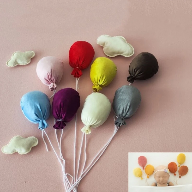 

Newborn Photography Props Colorful Balloon Cloud Posing Props Baby Photoshooting DIY Photo Backdrop Decors Shower Gift