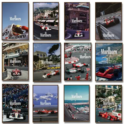 Vintage Cool Racing Sports Monaco Luxury Car Poster Canvas Painting Wall Print Picture for Living Room Home Decor Cuadros