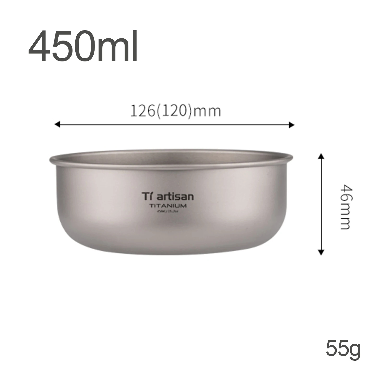 أدوات مائدة من التيتانيوم عالية الجودة لاحتياجاتك الخارجية، وعاء مقاوم للخدش وخفيف الوزن بأحجام متعددة