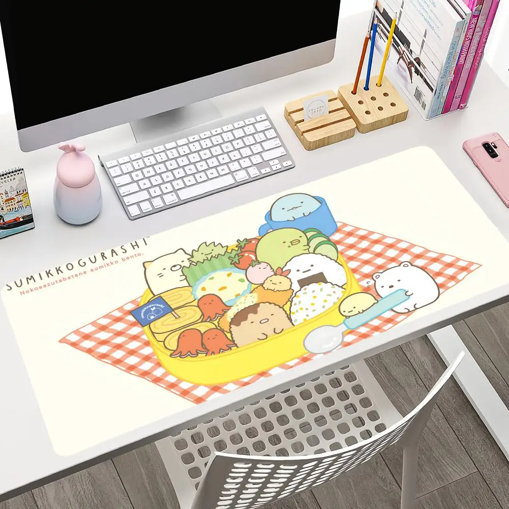 Cute Sumikko Gurashi Mousepad Large Gaming Mouse Pad LockEdge Thickened Computer Keyboard Table Desk Mat