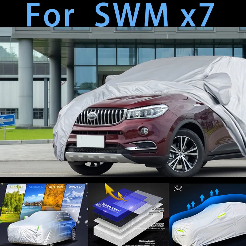 

For SWM x7 Outdoor Protection Full Car Covers Snow Cover Sunshade Waterproof Dustproof Exterior Car cover protection