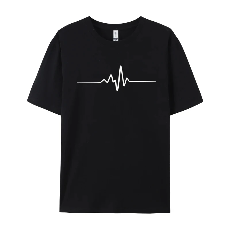 

Regular Heartbeat T-Shirt Faddish Student Tshirts Custom Tops & Tees Simple Style 100% Cotton Top Quality