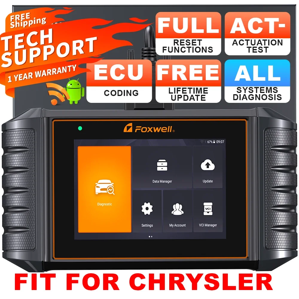 OBD2 Scanner Diagnostic Tool Bidirectional ECU Coding Foxwell NT710 Full Systems 30+Reset For Chrysler Dodge Jeep Car OBD2 Tool