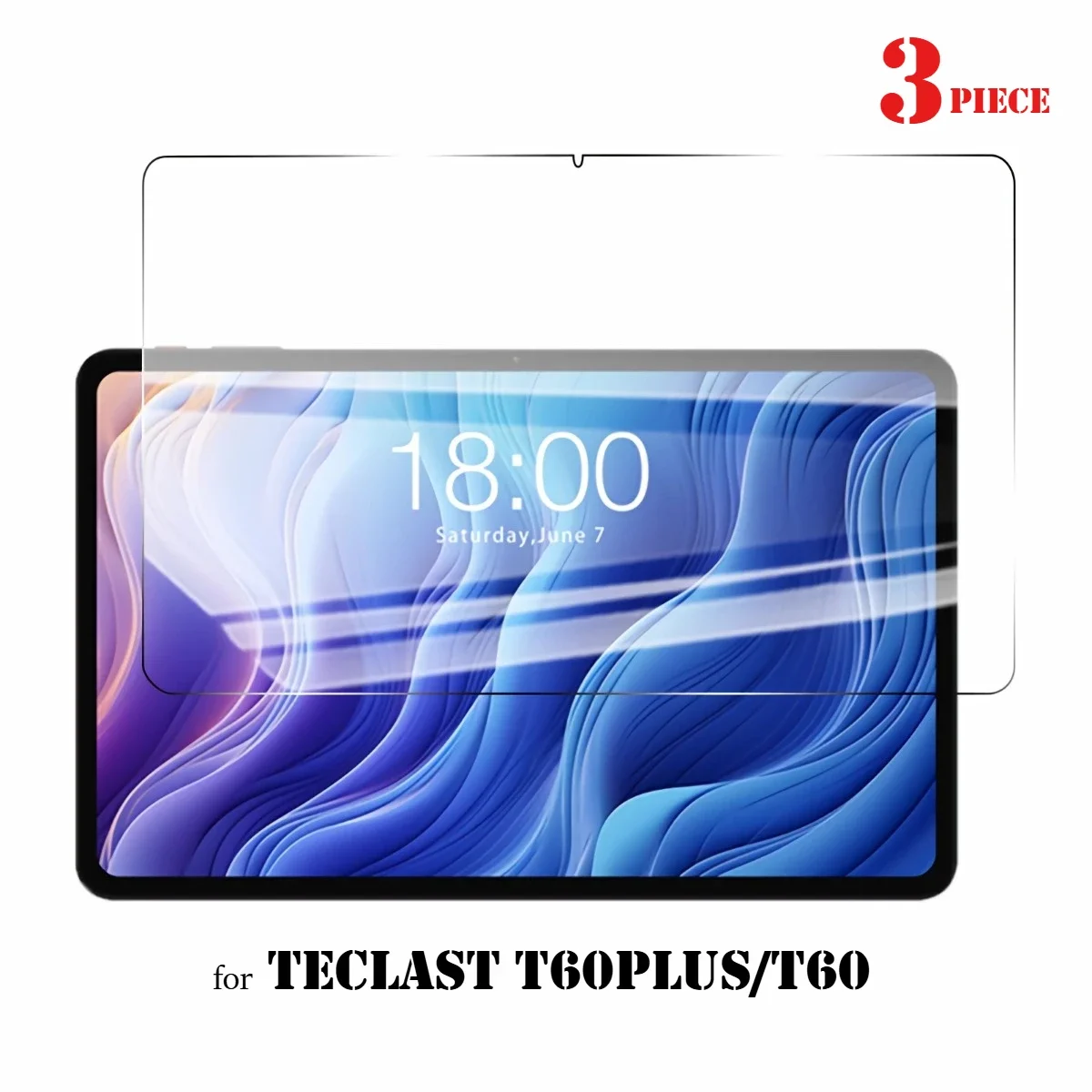 

3 Piece Glass Flims for Teclast T60Plus 2024 Tablet Screen Protector HD Scratch Proof Protective Film for Teclast T60 12 Inch