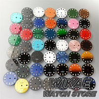 29mm Sterile Watch Dial Multicolors Sunburst Enamel Black Silver Golde Rose Orange Edge Index Fit NH35 Automatic Watch Mod Case