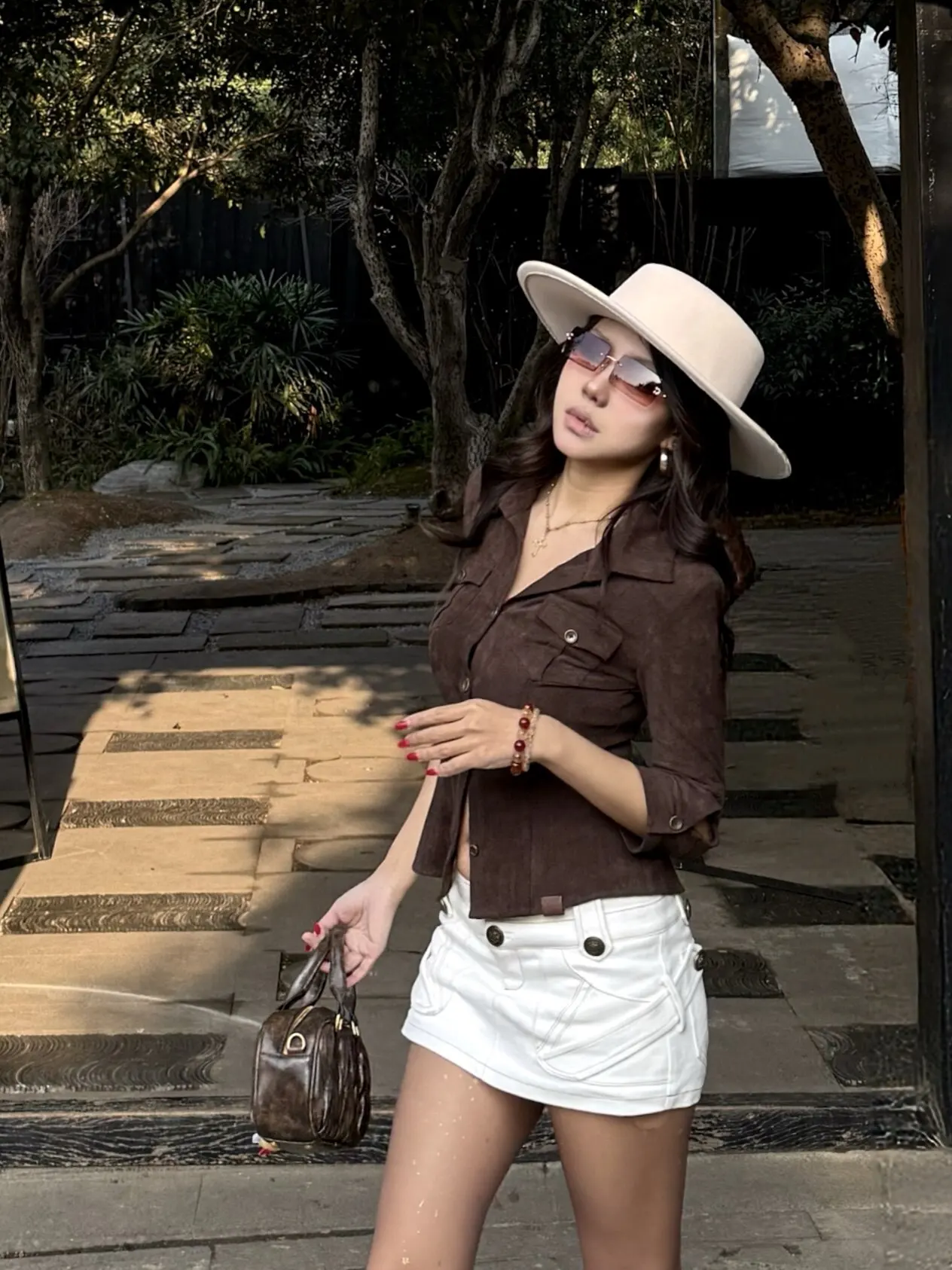 American Style Hot Girl White Denim A-Line Skirt Short Pants Women's Fashion Spring Summer New Hip Enlarging Slimming Half Skirt