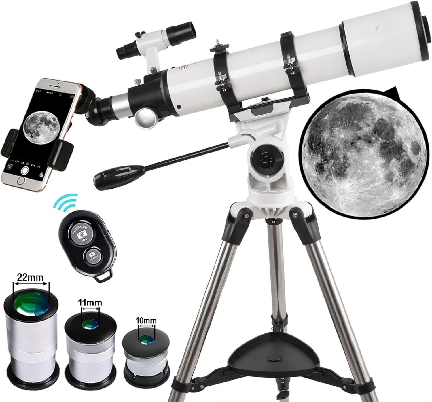 Telescope 600x90mm AZ Astronomical Refractor Telescope for Adults Astronomy, German Technology Scope