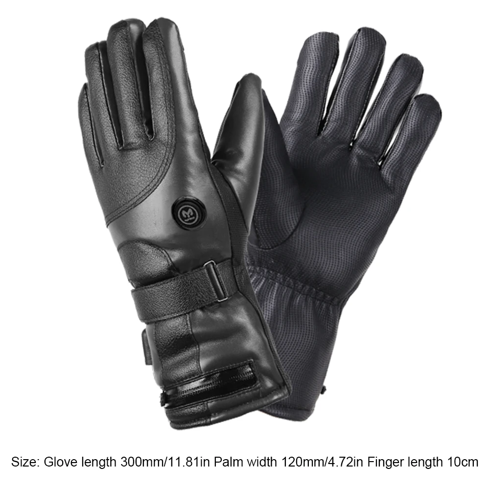 Rechargeable Heating Gloves 3 Temperature Levels Waterproof Thermal Touchscreen Gloves Battery Powered Heating Gloves for Outdoo