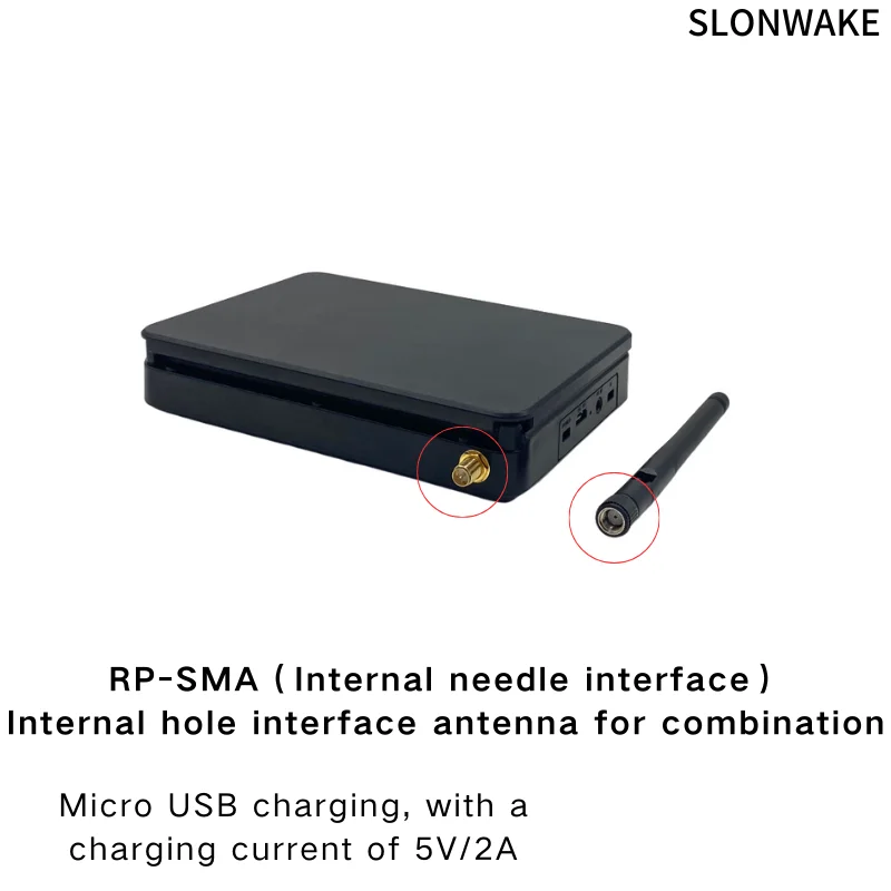 SLONWAKE 5.8G 56CH FPV Monitor da 5 pollici versione di grande capacità con batteria 5000mAH 800*480px per RC Multicopter FPV Drone