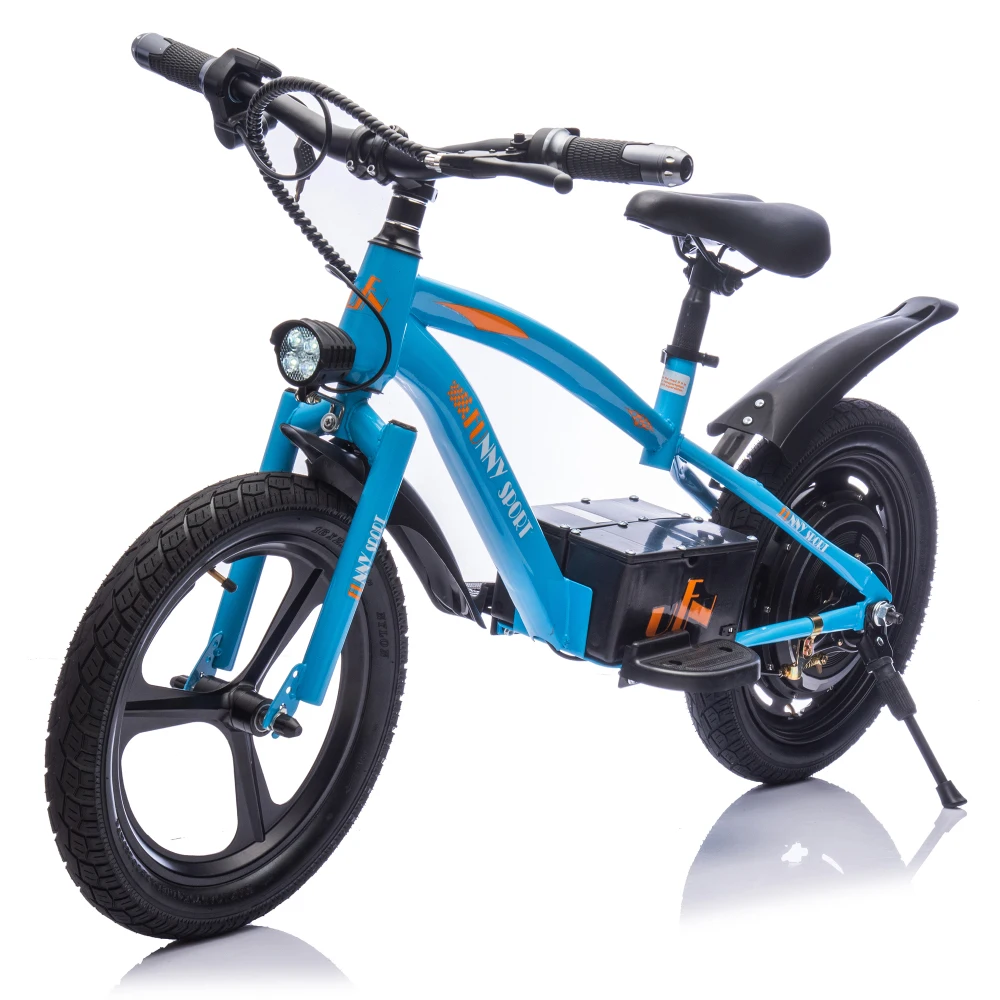 

US STOCK 24V Kids Ride On Electric Dirt Bike 300W Power Motor Up to 12.43MPH 16in Wheels Electric Balance Bike For Kids 5-12.