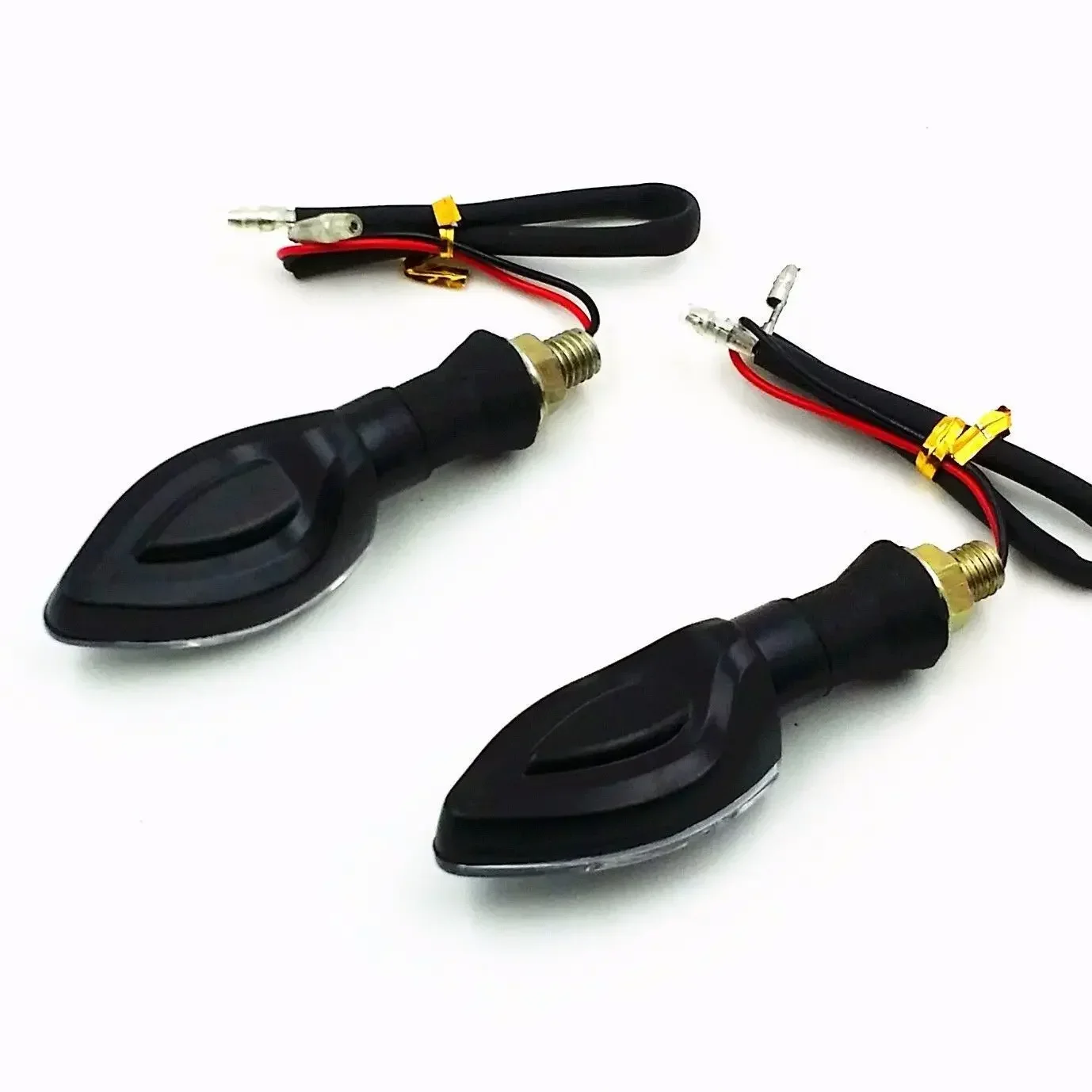 إشارة الانعطاف LED للدراجات النارية باللون الأسود لهوندا كاواساكي سوزوكي ياماها ستريت نكد #4