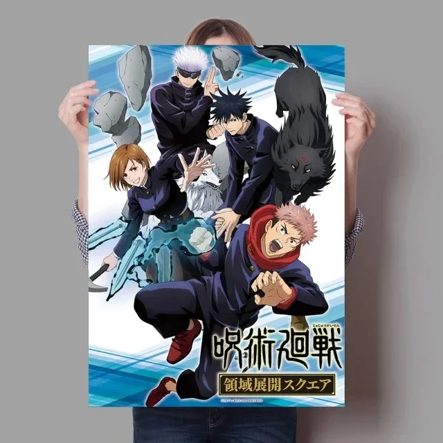 أنيمي Jujutsu Kaisen Itadori Yuji و Gojo Satoru قماش اللوحة الجمالية طباعة الجدار ملصق صورة غرفة نوم ديكور المنزل