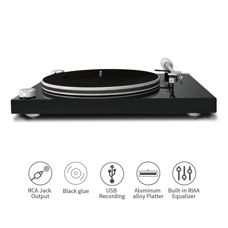 1200 Desktop HiFi USB Turntable for PC DJ Professional Needleturntable Player LP Record Recorder