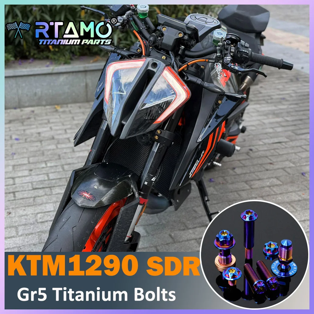 Image of RTAMO Gr5 Titanlegierungsschraube Motorrad modifizierte Rennschraube für KTM 1290 Super Duke R 2023