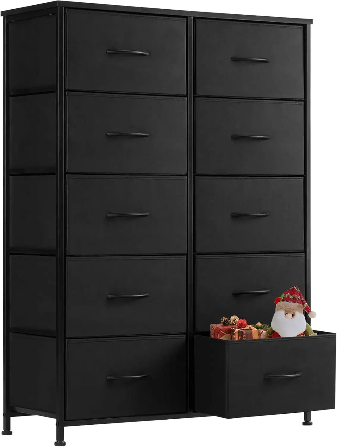 Sweetcrispy Dresser, Tall Dresser for Bedroom, Drawer Dresser Organizer Storage Drawers with 10 Drawers, Chest of Drawers with F