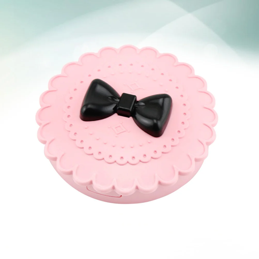 1 قطعة علبة رمش مع مرآة صندوق تخزين الرموش الصناعية موضة Bowknot تصميم المنظمون للنساء أدوات التجميل الوردي