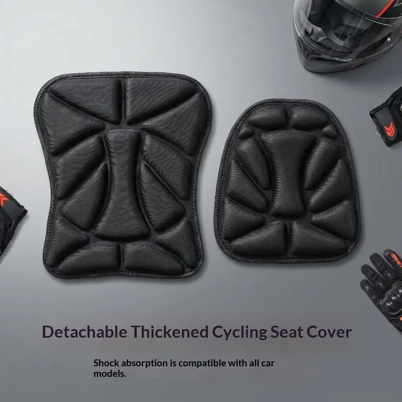 Set Motorcycle Fit For Seat Pad 3D Comfort Gel Cushion Fit For Seat Breathable Motor Universal Shock Absorbing Fit For Seat Cove