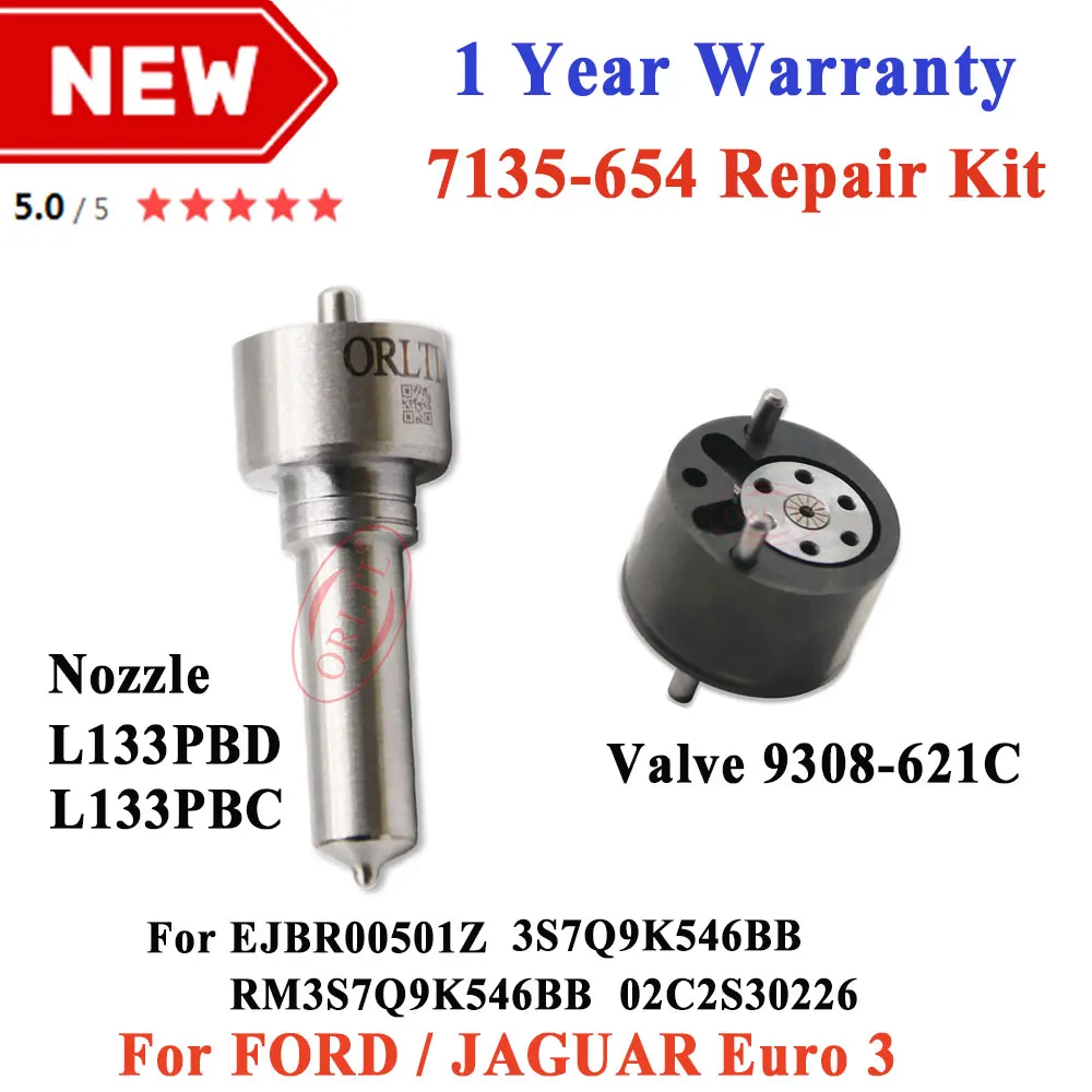 

Injector Repair Kits 7135-654 Valve 9308-621C 28239294 Nozzle L133PBD for EJBR00501Z 3S7Q9K546BB RM3S7Q9K546BB 02C2S30226