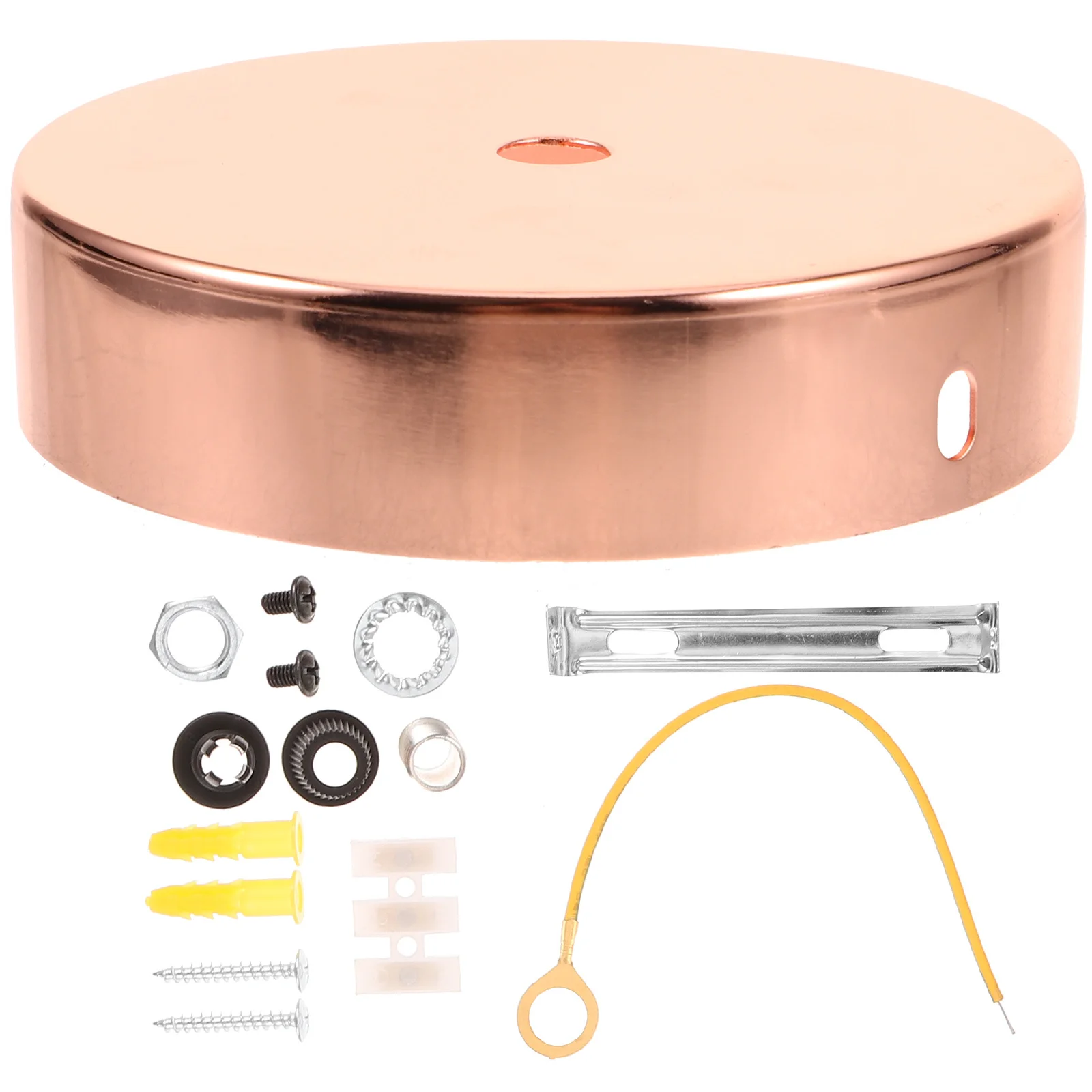 

Ceiling Cover Plate 1Set Iron Material Sturdy Electroplating Process Easy Install Pendant Light Canopy Kit Ceiling Cover Plate