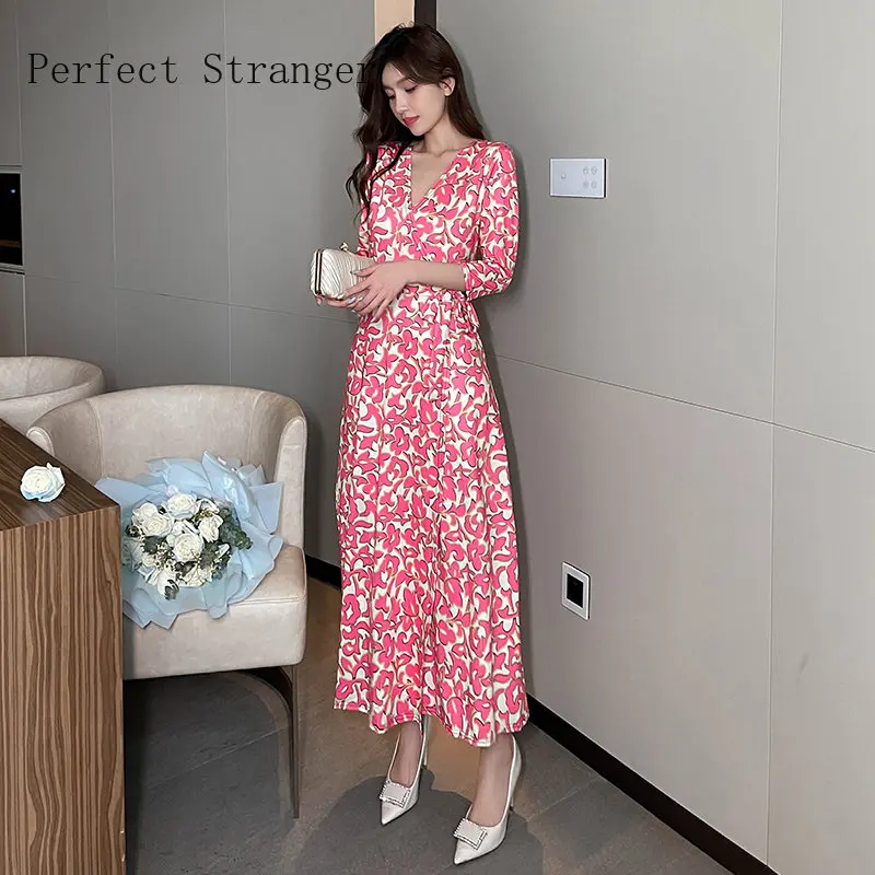 2024 Summer Sexy Women Dress Long Bodycon Evening Female Flower Print Party Beach Women Jag Dresses Casual Vestido