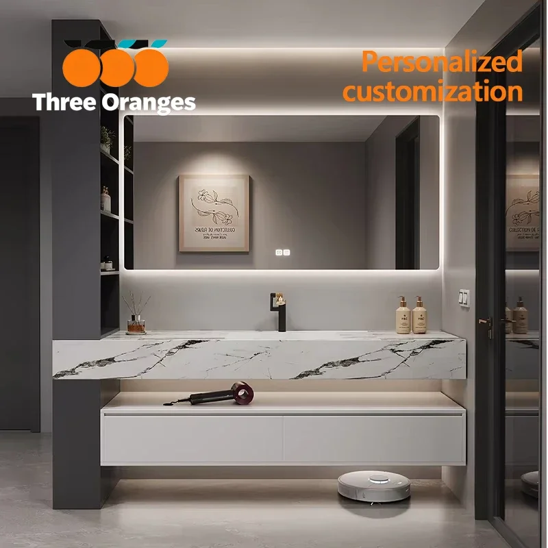 S178 Custom Dupont Corian Bathroom Vanity Combo with Integrated Basin Wash Sink Cabinet Imported Quality for Enhanced Bathroom E